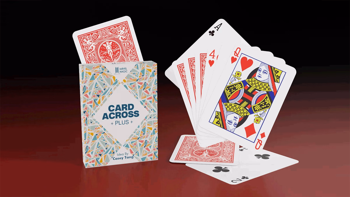 Card Across Plus by IARVEL MAGIC (Red) magic trick