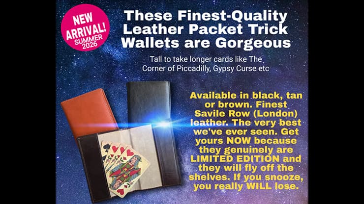 Leather Packet Wallet (Tan) by Paul Gordon magic trick