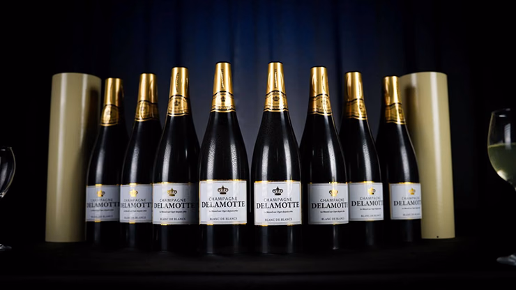 Miracle Wine Bottles Champagne Model Complete Set with Case by TCC Magic magic trick