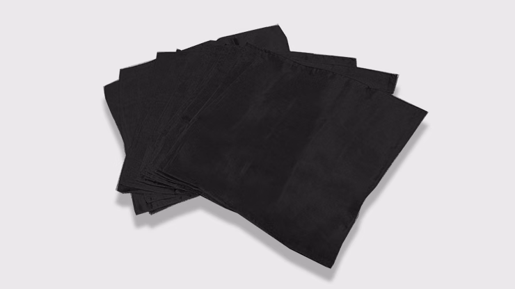 Silk 12 inch 12 pk (Black) Magic by Gosh magic trick