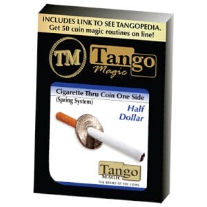 Cigarette Through Half Dollar (One Sided) (D0014)by Tango