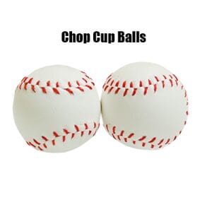 Chop Cup Balls Large White Leather (Set of 2) by Leo Smetsers