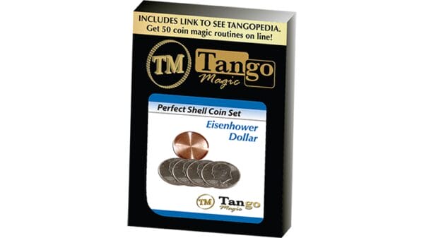 Perfect Shell Coin Set Eisenhower Dollar (Shell and 4 Coins D0202) by Tango Magic