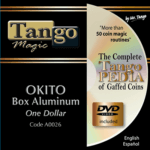 Okito Coin Box (Aluminum w/DVD)(A0026) One Dollar by Tango Magic s