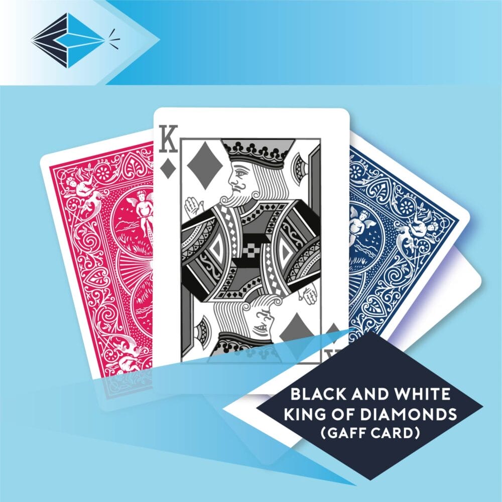 black and white king of diamonds gaff card 13 playing card bicycle printing printers PrintbyMagic Stockport Manchester UK