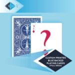 Custom blue backed playing cards printing for magicians product image for showcase on our magic section of PrintbyMagic.com