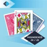 mis-indexed-jack-hearts-diamonds-jh-jd-playing card for magicians printing printers Stockport Manchester UK