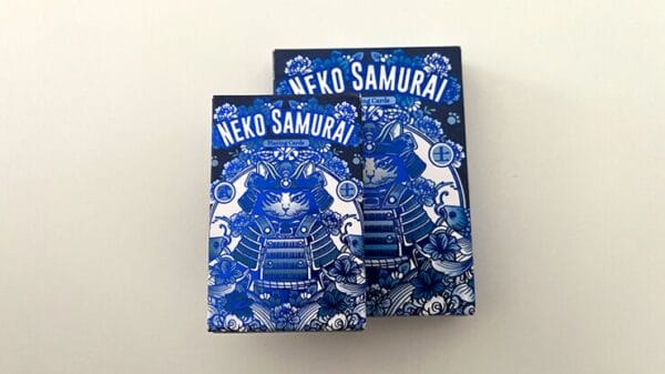 Neko Samurai (Mini Blue) Playing Cards