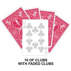 Ten Of Clubs With Faded Clubs Card